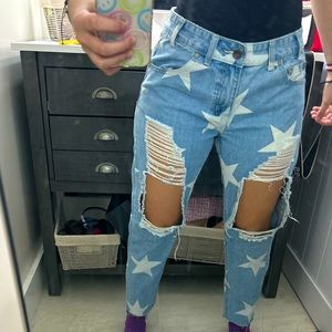 Star Ripped Jeans